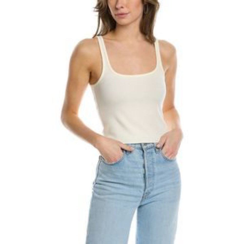 NWT WSLY ESSEX RIBBED SQUARE NECK TANK, MEDIUM